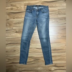 Big Star Blue Skinny Jeans with Faded Texture